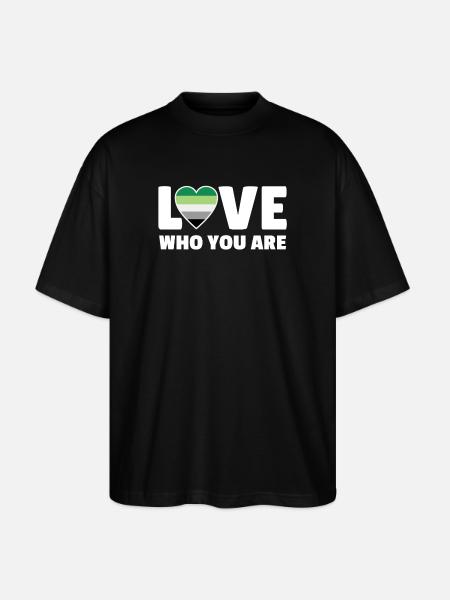 Love who you are - Stanley/Stella Oversized Unisex Organic T-shirt Blaster 2.0 - black