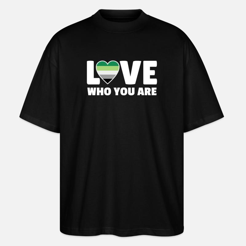 Liebe, wer du bist - Stanley/Stella Oversized Unisex Bio T-Shirt Blaster 2.0 - Schwarz