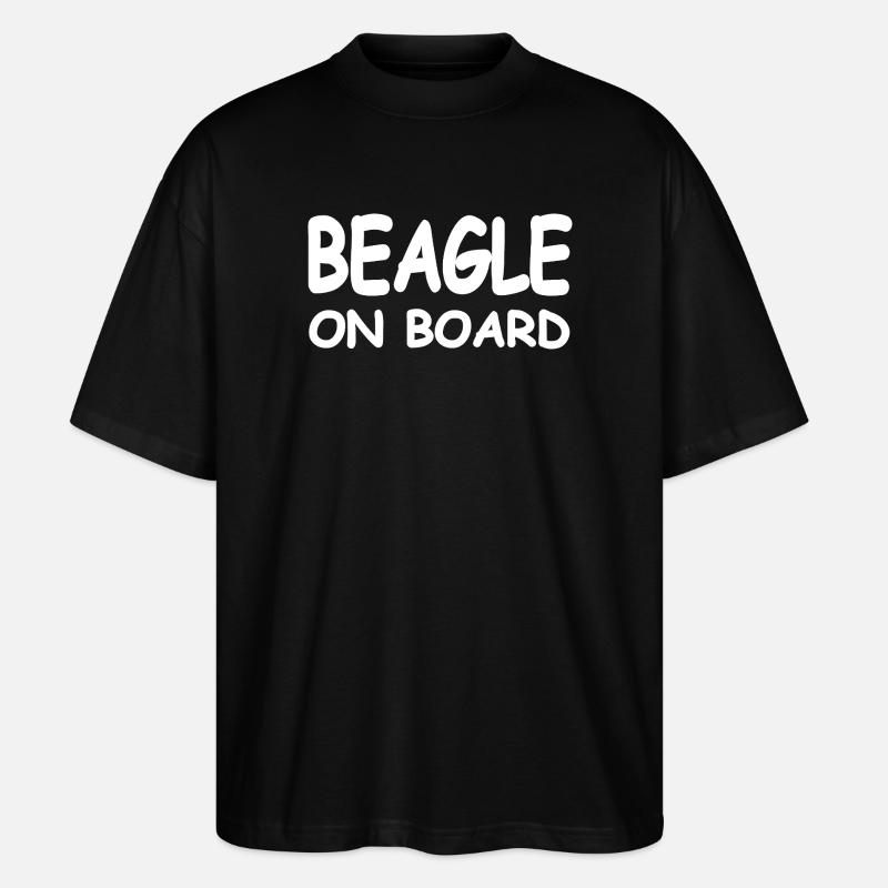 Beagle - Stanley/Stella Oversized Unisex Bio T-Shirt Blaster 2.0 - Schwarz