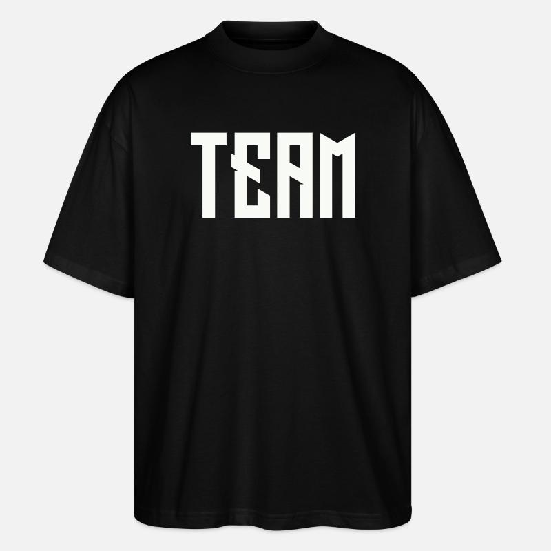 TEAM Blockschrift  - Stanley/Stella Oversized Unisex Bio T-Shirt Blaster 2.0 - Schwarz