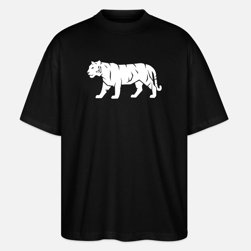 Tiger_Raubkatze_Wild_Tier_Vector_path22 - Stanley/Stella Oversized Unisex Bio T-Shirt Blaster 2.0 - Schwarz
