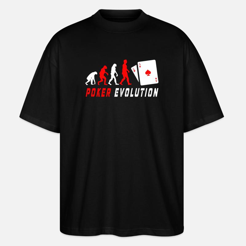 Poker Evolution - Stanley/Stella Oversized Unisex Organic T-shirt Blaster 2.0 - black