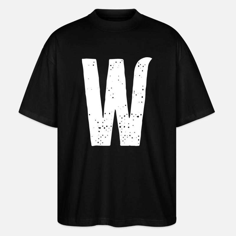 W-Buchstabe - Stanley/Stella Oversized Unisex Bio T-Shirt Blaster 2.0 - Schwarz