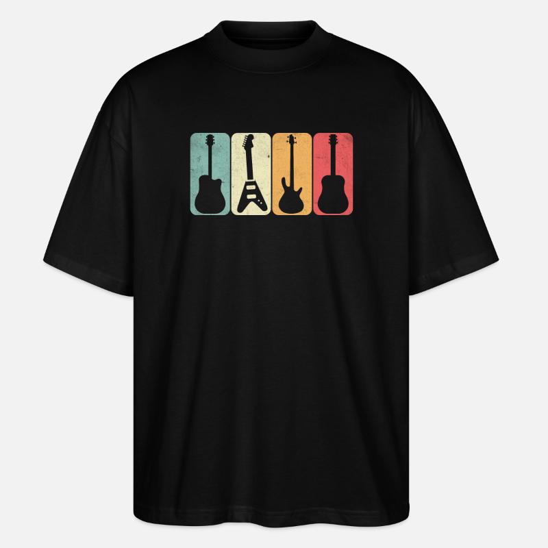 Gitarren - Stanley/Stella Oversized Unisex Bio T-Shirt Blaster 2.0 - Schwarz