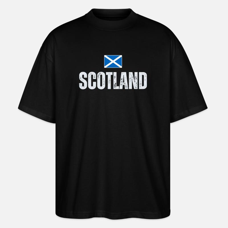 Drapeau de l’Écosse, patriote écossais - T-shirt bio Blaster 2.0 coupe oversize Stanley/Stella Unisexe - noir
