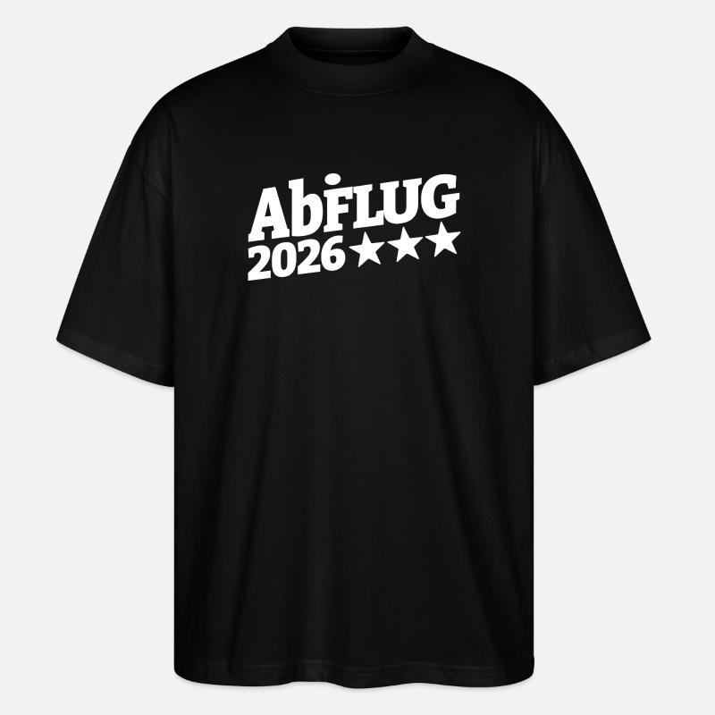 Abi Abflug 2026 Sternenpfad | Durchstarten - Stanley/Stella Oversized Unisex Bio T-Shirt Blaster 2.0 - Schwarz