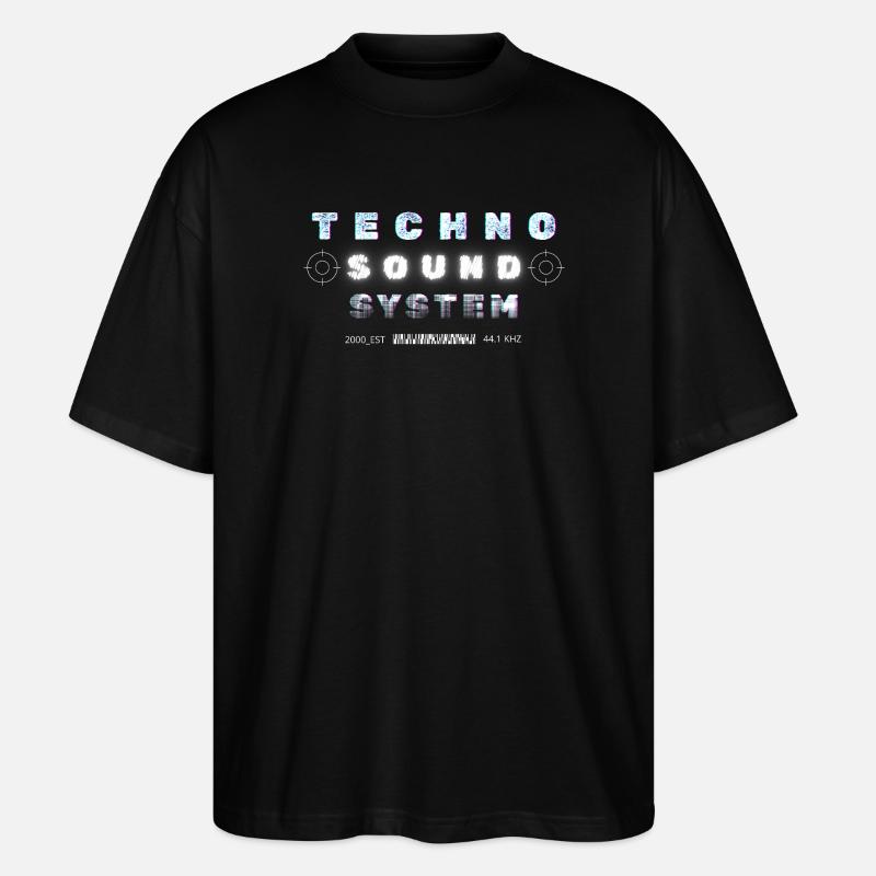 Techno Underground Club Logo - Stanley/Stella Oversized Unisex Bio T-Shirt Blaster 2.0 - Schwarz