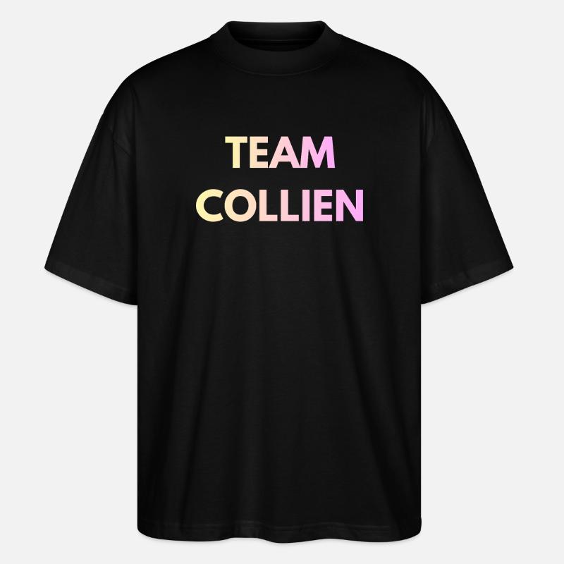 Team Collien Gradient Text - Stanley/Stella Oversized Unisex Organic T-shirt Blaster 2.0 - black