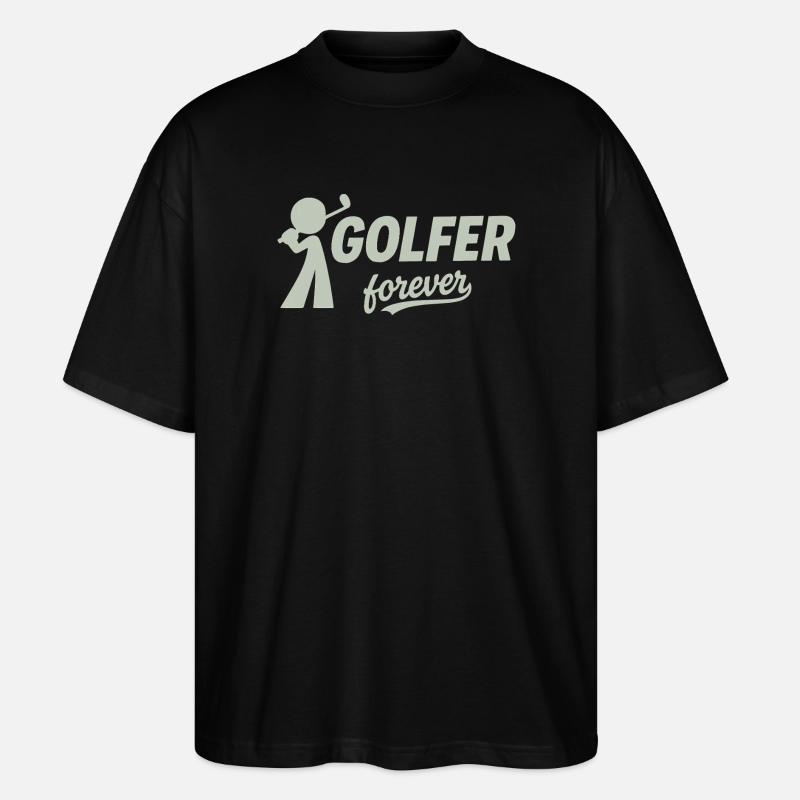 Golfer Forever Silhouette - Stanley/Stella Oversized Unisex Organic T-shirt Blaster 2.0 - black
