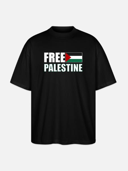 Free Palestine - Stanley/Stella Oversized Unisex Organic T-shirt Blaster 2.0 - black
