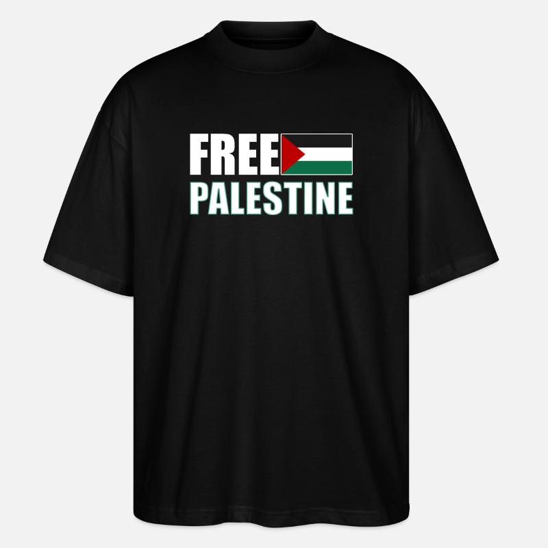 Free Palestine - Stanley/Stella Oversized Unisex Bio T-Shirt Blaster 2.0 - Schwarz