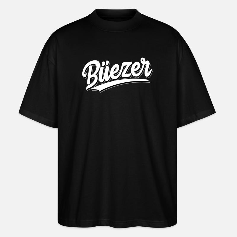 Büezer - Schweizerdeutsch - Mundart - Stanley/Stella Oversized Unisex Bio T-Shirt Blaster 2.0 - Schwarz