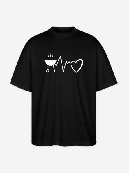 Grill Heart Rhythm - Stanley/Stella Oversized Unisex Organic T-shirt Blaster 2.0 - black