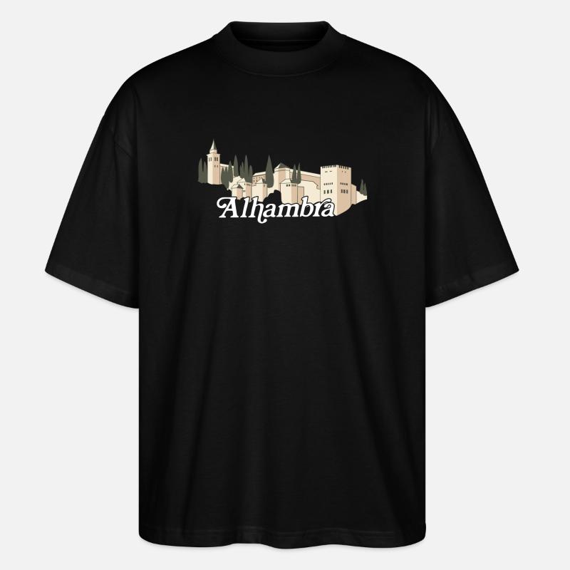 Alhambra (dunkel) - Stanley/Stella Oversized Unisex Bio T-Shirt Blaster 2.0 - Schwarz