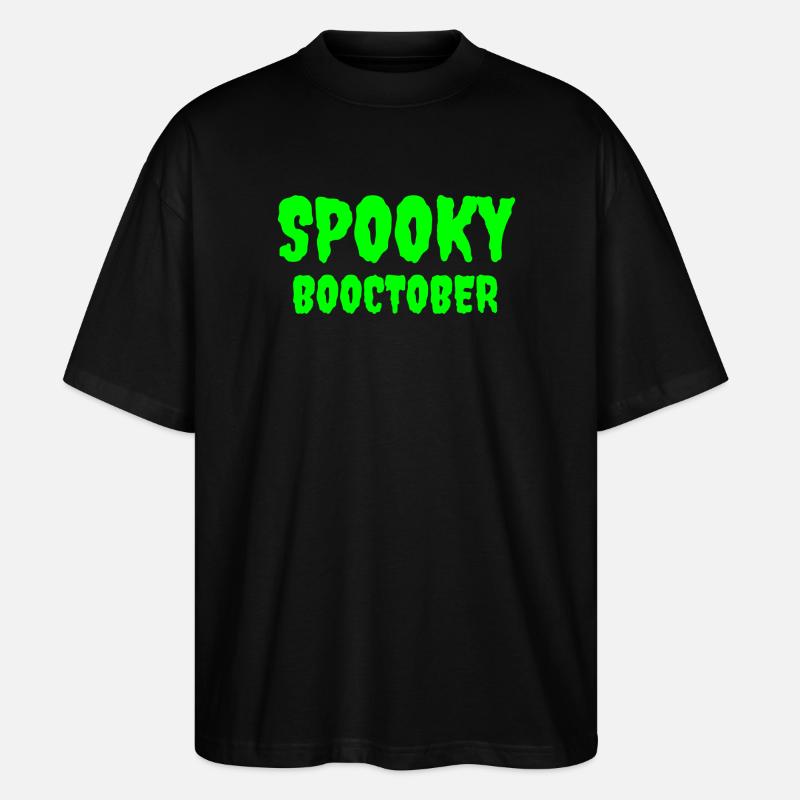 Spooky Booctober Jack-O'-Lantern Design - T-shirt bio Blaster 2.0 coupe oversize Stanley/Stella Unisexe - noir