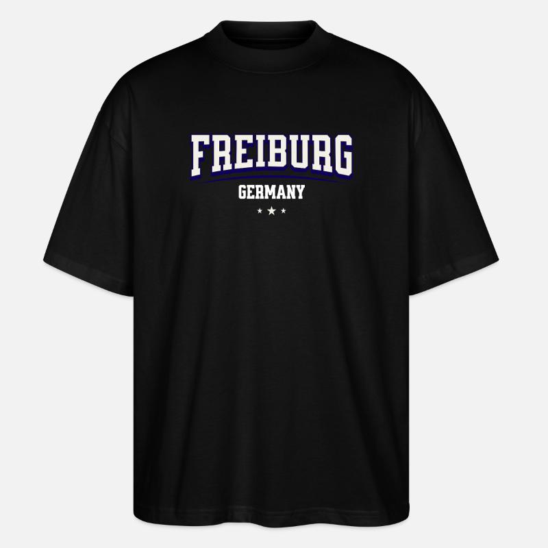 Freiburg Germany College Design - Stanley/Stella Oversized Unisex Bio T-Shirt Blaster 2.0 - Schwarz