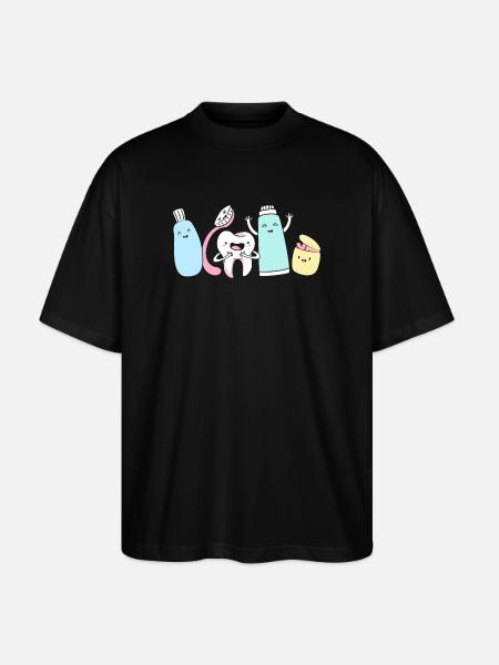 Receptionist Dentist - Stanley/Stella Oversized Unisex Organic T-shirt Blaster 2.0 - black