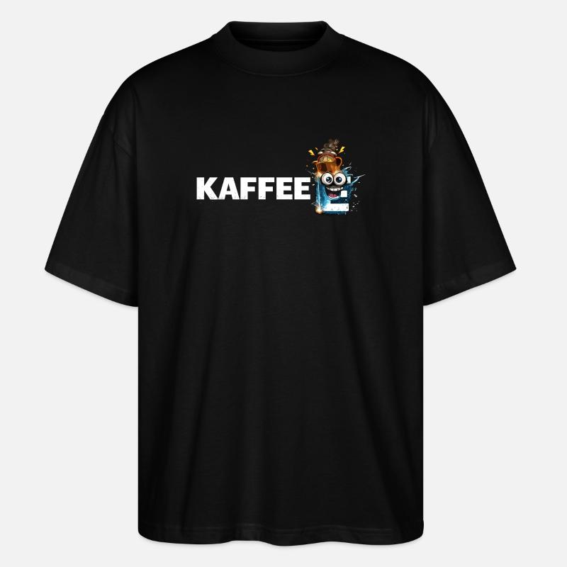 Kaffee Mascot Splash - Stanley/Stella Oversized Unisex Bio T-Shirt Blaster 2.0 - Schwarz