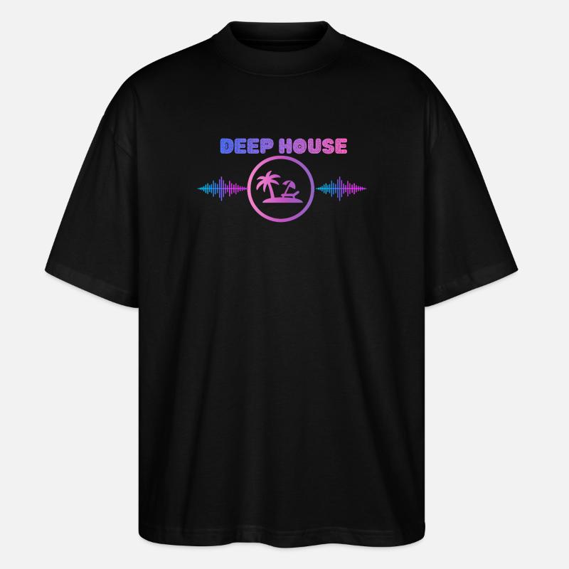 Deep House Vibes  - Stanley/Stella Oversized Unisex Bio T-Shirt Blaster 2.0 - Schwarz