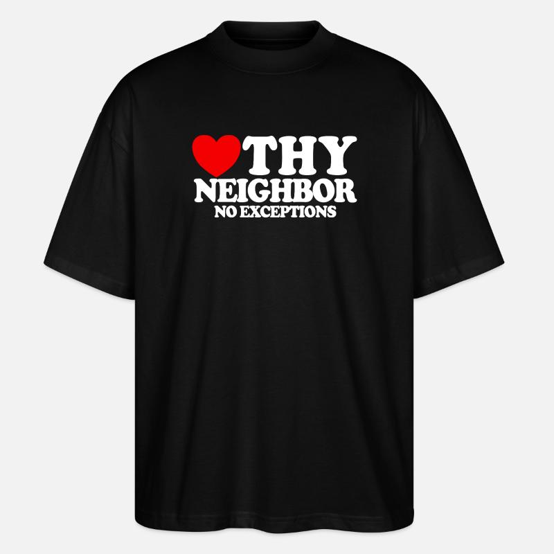 Aimez votre prochain – sans exception. Christian - T-shirt bio Blaster 2.0 coupe oversize Stanley/Stella Unisexe - noir