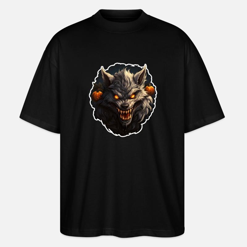 Werwolf Halloween - Stanley/Stella Oversized Unisex Bio T-Shirt Blaster 2.0 - Schwarz