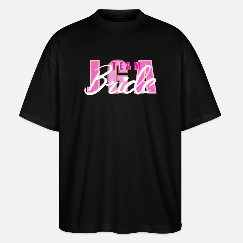 Team Bride Herz Logo Design - Stanley/Stella Oversized Unisex Bio T-Shirt Blaster 2.0 - Schwarz