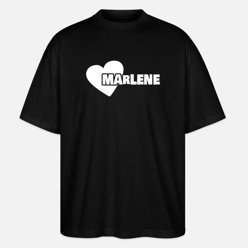 First name Marlene - Stanley/Stella Oversized Unisex Organic T-shirt Blaster 2.0 - black