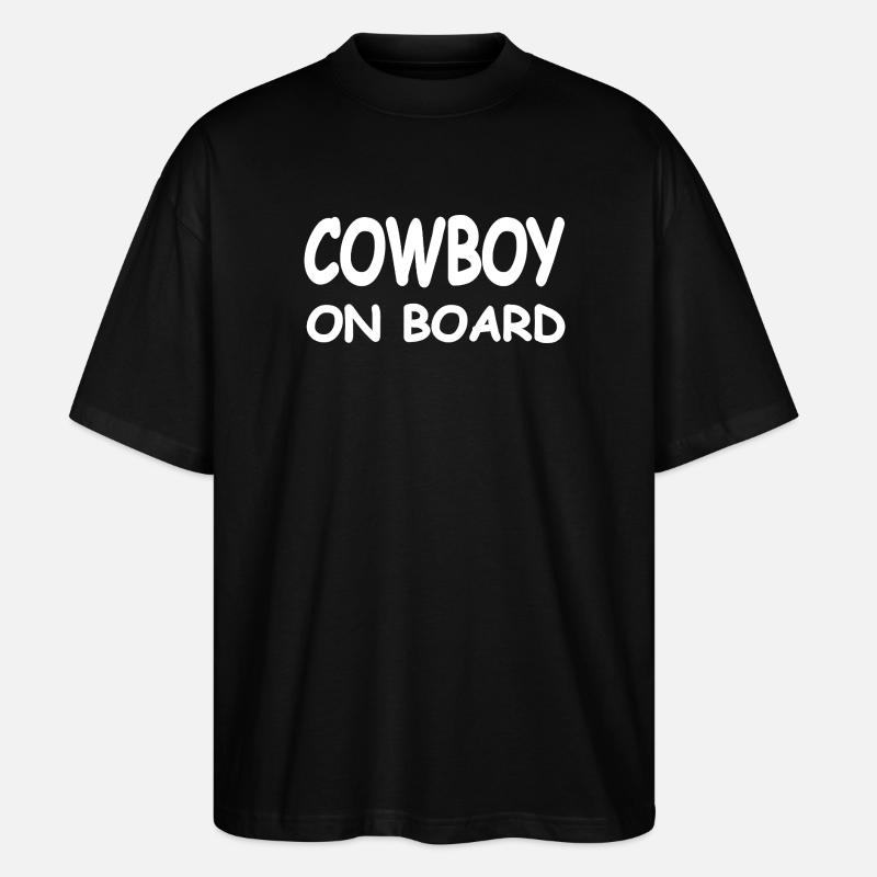 Cowboy - Stanley/Stella Oversized Unisex Bio T-Shirt Blaster 2.0 - Schwarz