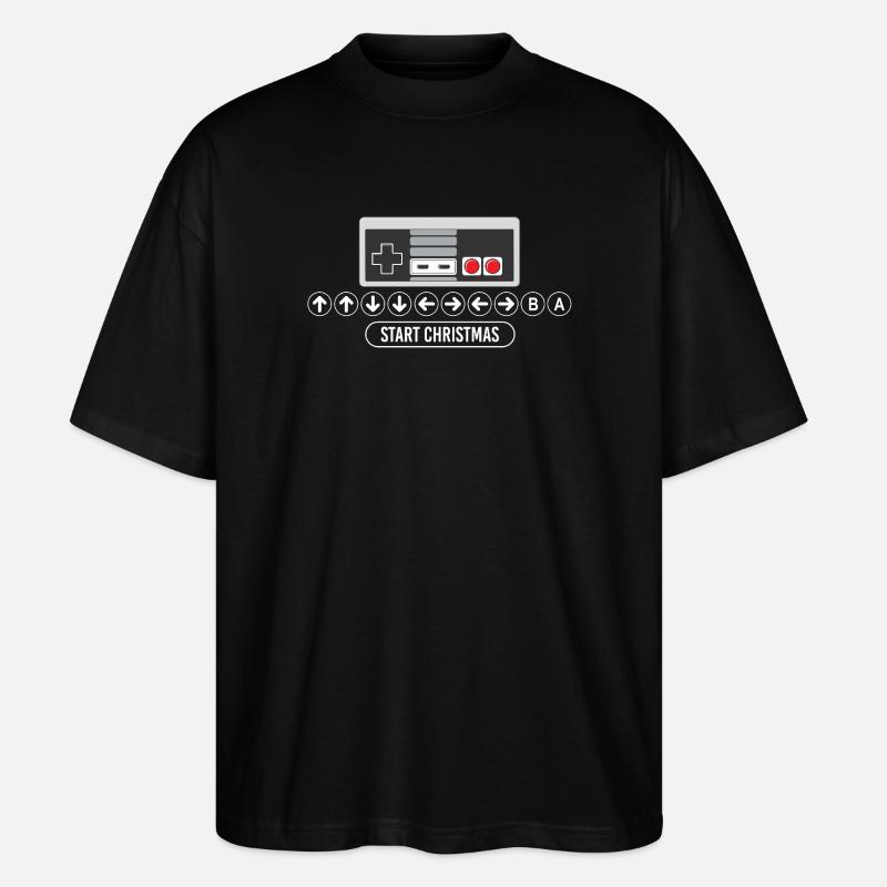 Cheat-Code Start Weihnachten Gaming Gamer Videospiel - Stanley/Stella Oversized Unisex Bio T-Shirt Blaster 2.0 - Schwarz