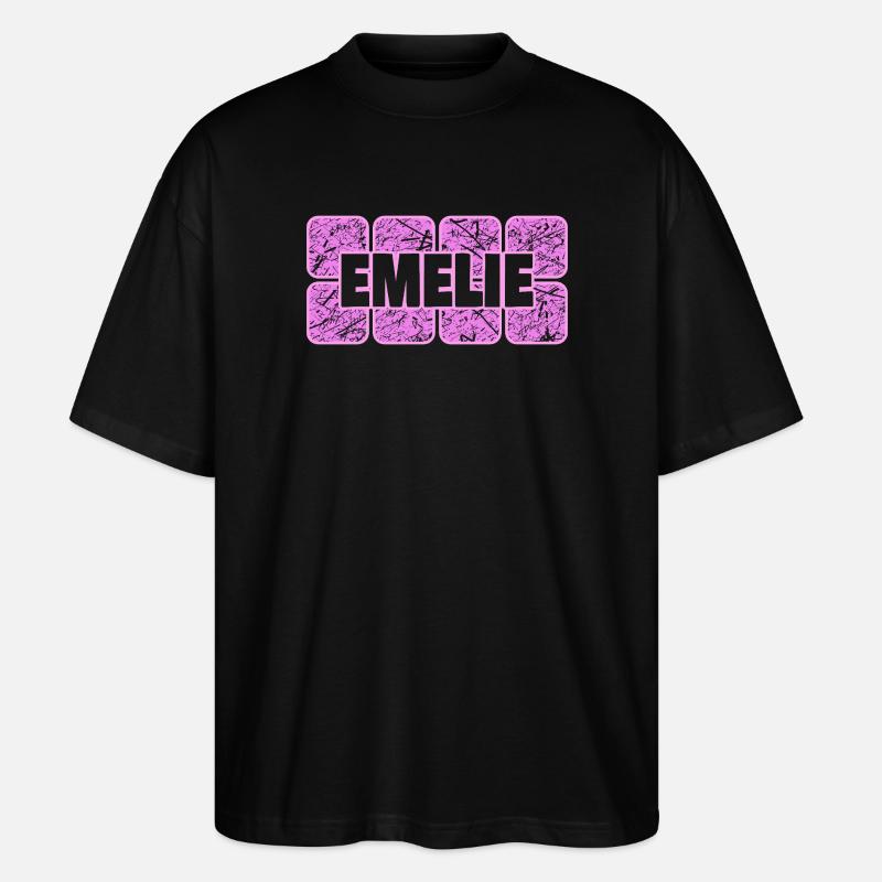 Gift for Emelie - Stanley/Stella Oversized Unisex Organic T-shirt Blaster 2.0 - black