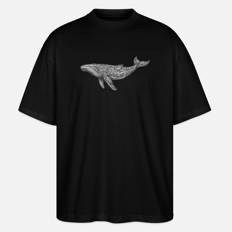 Buckelwal - Stanley/Stella Oversized Unisex Bio T-Shirt Blaster 2.0 - Schwarz