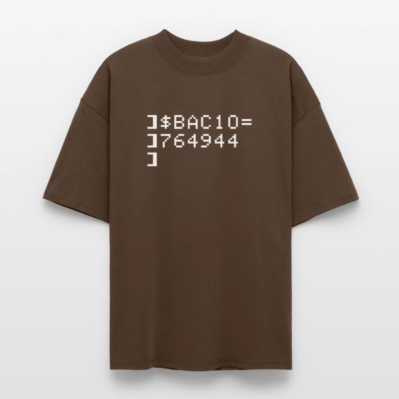 Bacio BAC10 8-Bit Esadecimal Code Nerd Pixel Art Stanley/Stella Oversized Unisex Organic T-shirt Blaster 2.0