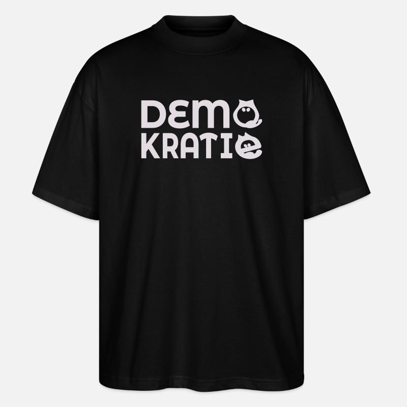 Cat Democracy - Stanley/Stella Oversized Unisex Organic T-shirt Blaster 2.0 - black
