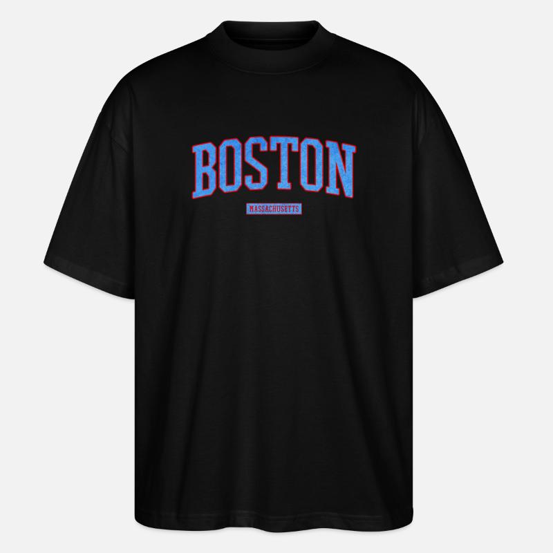 Boston Stadt Pride Emblem - Stanley/Stella Oversized Unisex Bio T-Shirt Blaster 2.0 - Schwarz