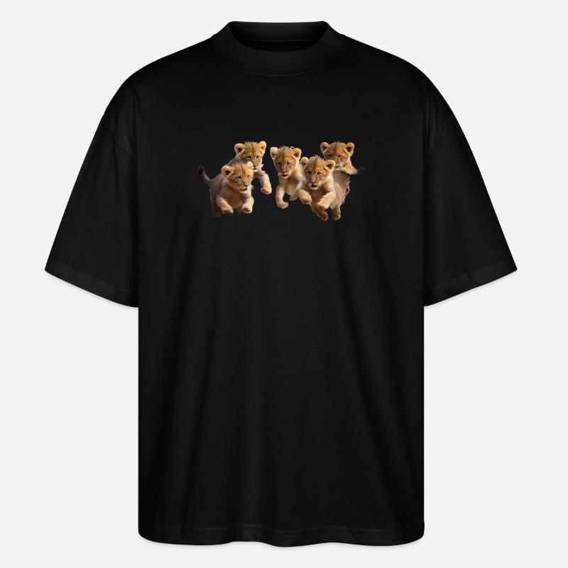 Katzenkinder sind gut drauf - Stanley/Stella Oversized Unisex Bio T-Shirt Blaster 2.0 - Schwarz
