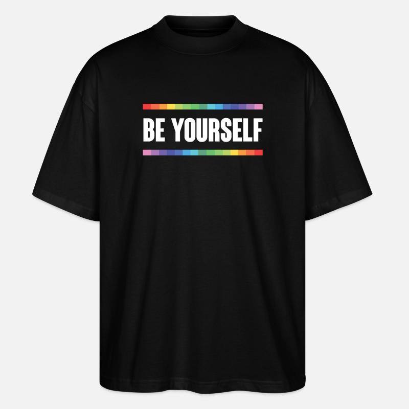 LGBTQ Pride Month - Be Yourself - Stanley/Stella Oversized Unisex Organic T-shirt Blaster 2.0 - black