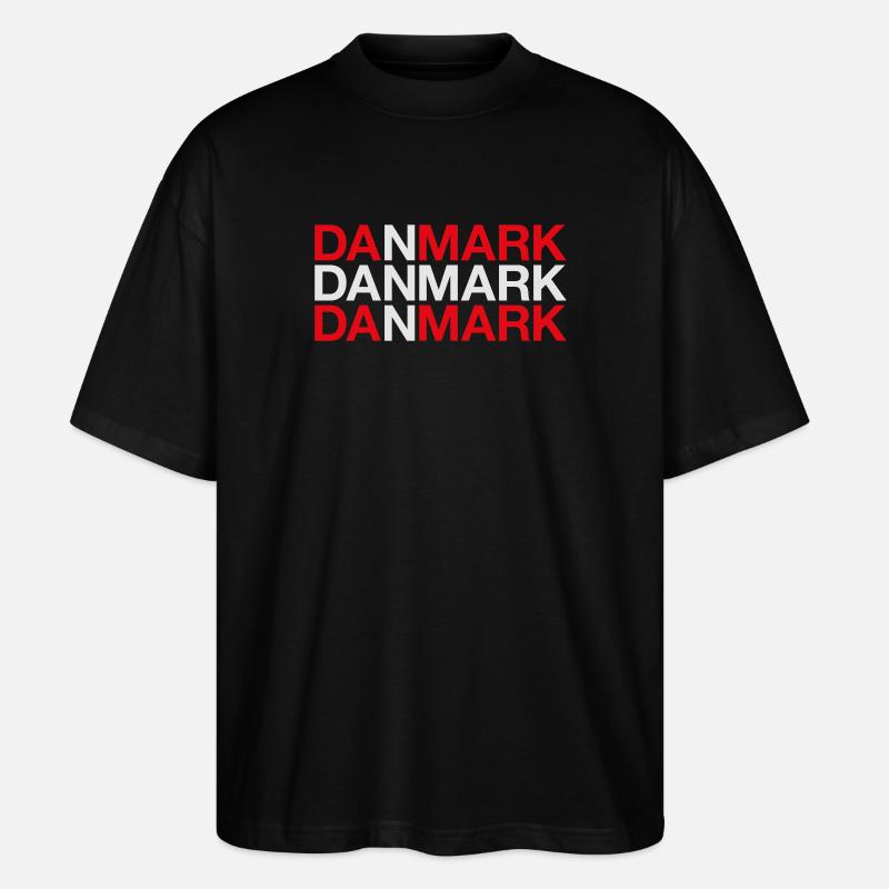 Danmark Denmark Dänemark Flagge - Stanley/Stella Oversized Unisex Bio T-Shirt Blaster 2.0 - Schwarz