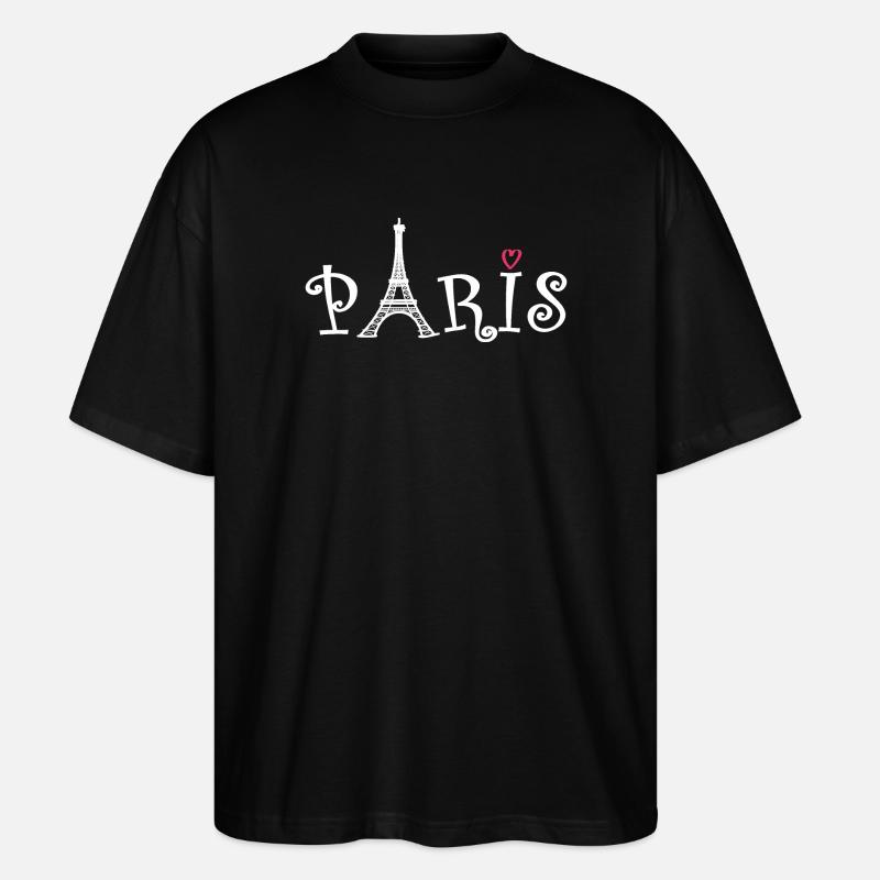 Paris (Paris) - Stanley/Stella Oversized Unisex Bio T-Shirt Blaster 2.0 - Schwarz