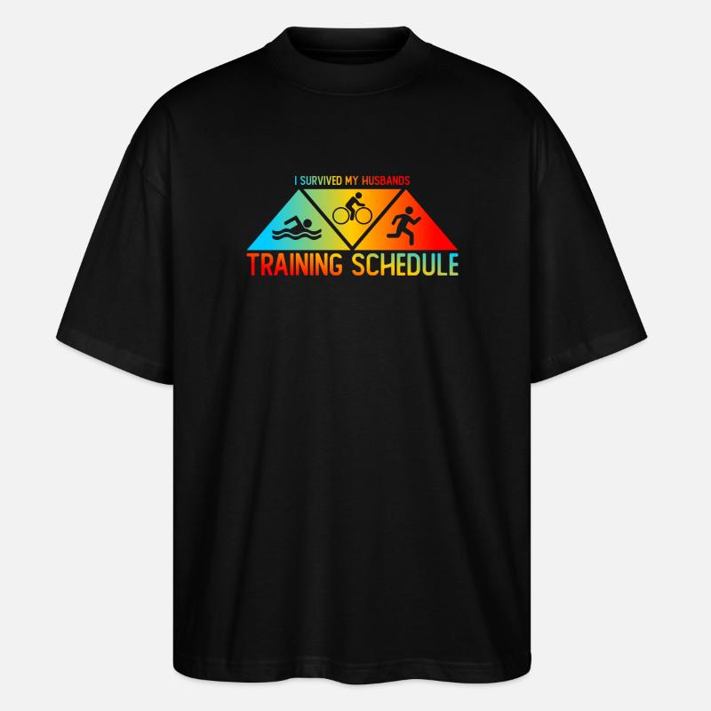 Triathlon-Anzug - Triathlet im Training - Stanley/Stella Oversized Unisex Bio T-Shirt Blaster 2.0 - Schwarz