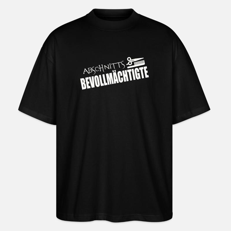ABSCHNITTSBEVOLLMÄCHTIGTE - Stanley/Stella Oversized Unisex Bio T-Shirt Blaster 2.0 - Schwarz