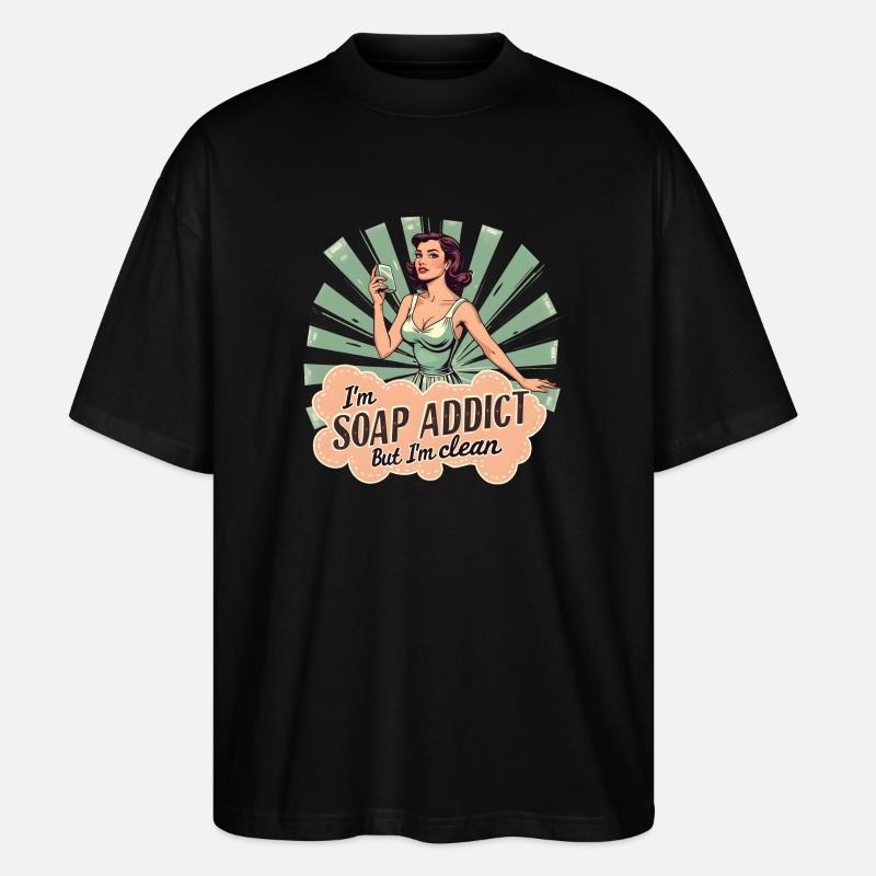 Seifenherstellung - I'm a Soap Addict - Stanley/Stella Oversized Unisex Bio T-Shirt Blaster 2.0 - Schwarz