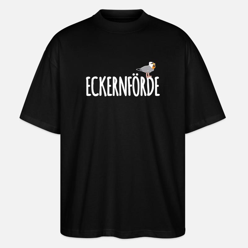 Eckernförde Möwe Ostsee - Stanley/Stella Oversized Unisex Bio T-Shirt Blaster 2.0 - Schwarz
