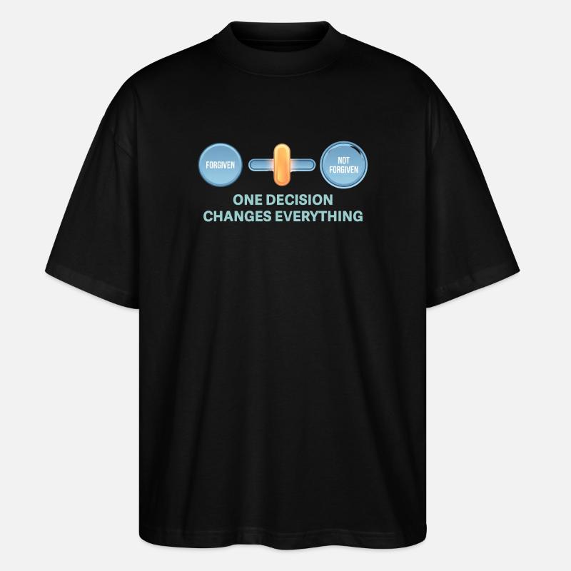 One decision changes everything - Stanley/Stella Oversized Unisex Organic T-shirt Blaster 2.0 - black