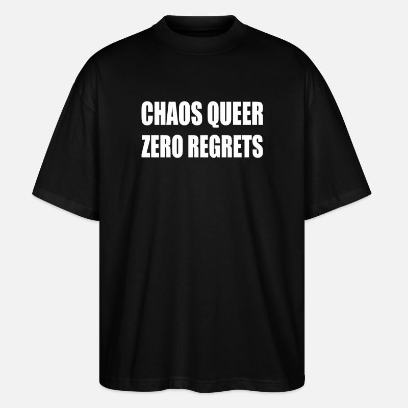 Chaos Queer Zero Reue - Stanley/Stella Oversized Unisex Bio T-Shirt Blaster 2.0 - Schwarz