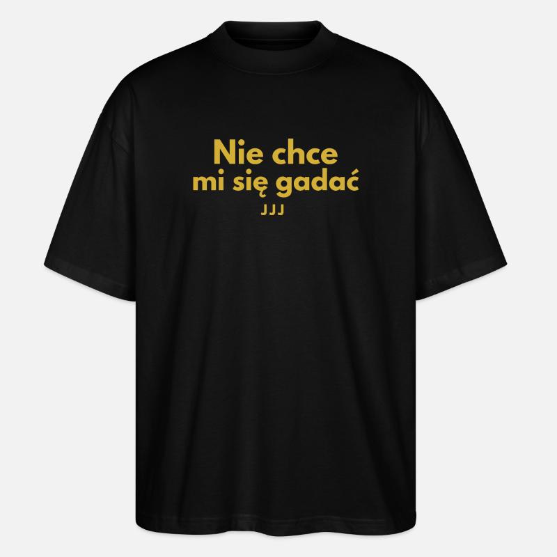 Ich will nicht reden – JJJ - Stanley/Stella Oversized Unisex Bio T-Shirt Blaster 2.0 - Schwarz