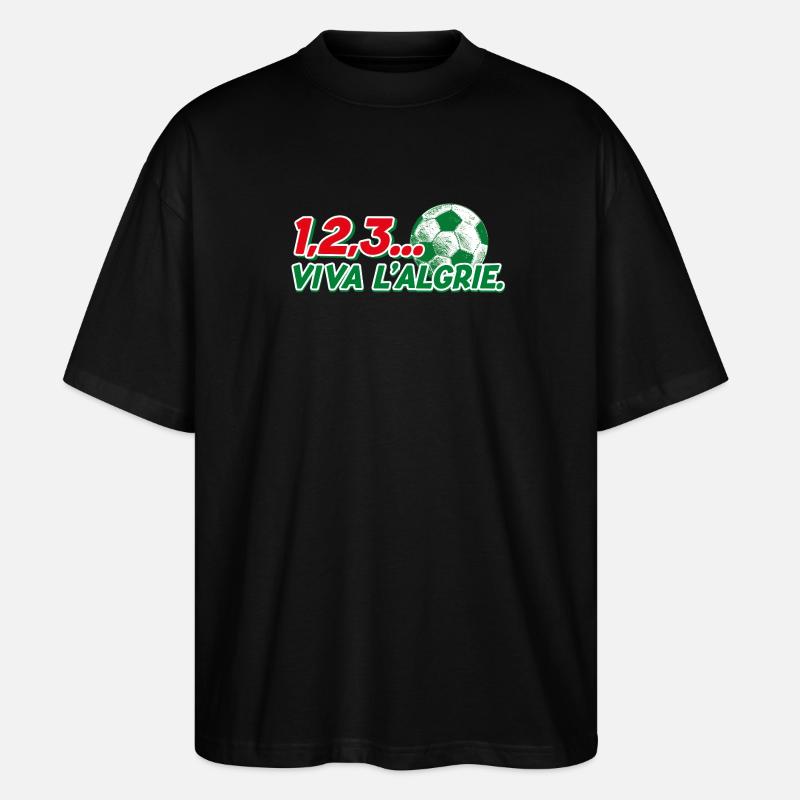 123 viva l'Algérie - T-shirt bio Blaster 2.0 coupe oversize Stanley/Stella Unisexe - noir