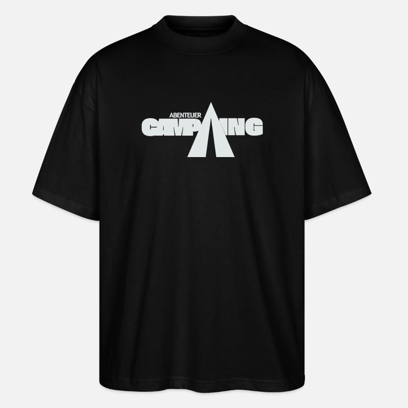 Abenteuer Camping - Stanley/Stella Oversized Unisex Bio T-Shirt Blaster 2.0 - Schwarz