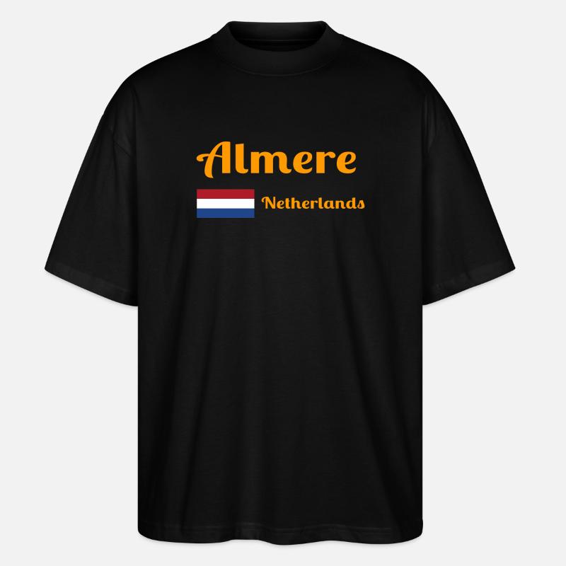 Almere Pays-Bas - Imprimés élégants - T-shirt bio Blaster 2.0 coupe oversize Stanley/Stella Unisexe - noir