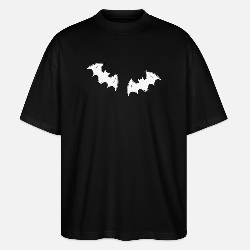 Chauves-souris grises en vol de nuit - T-shirt bio Blaster 2.0 coupe oversize Stanley/Stella Unisexe - noir