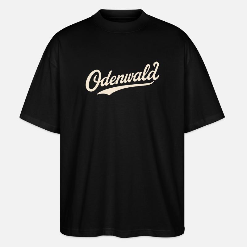 Odenwald Schriftzug Retro - Stanley/Stella Oversized Unisex Bio T-Shirt Blaster 2.0 - Schwarz
